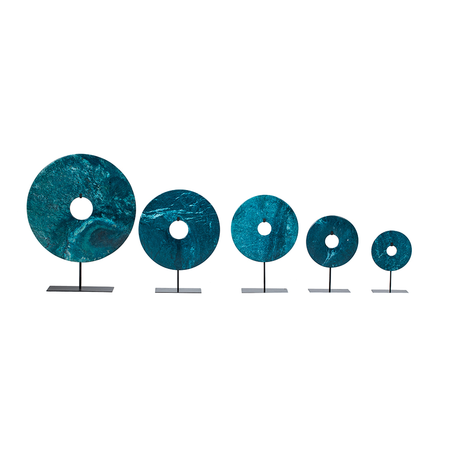 Set 5 discos en piedra azul