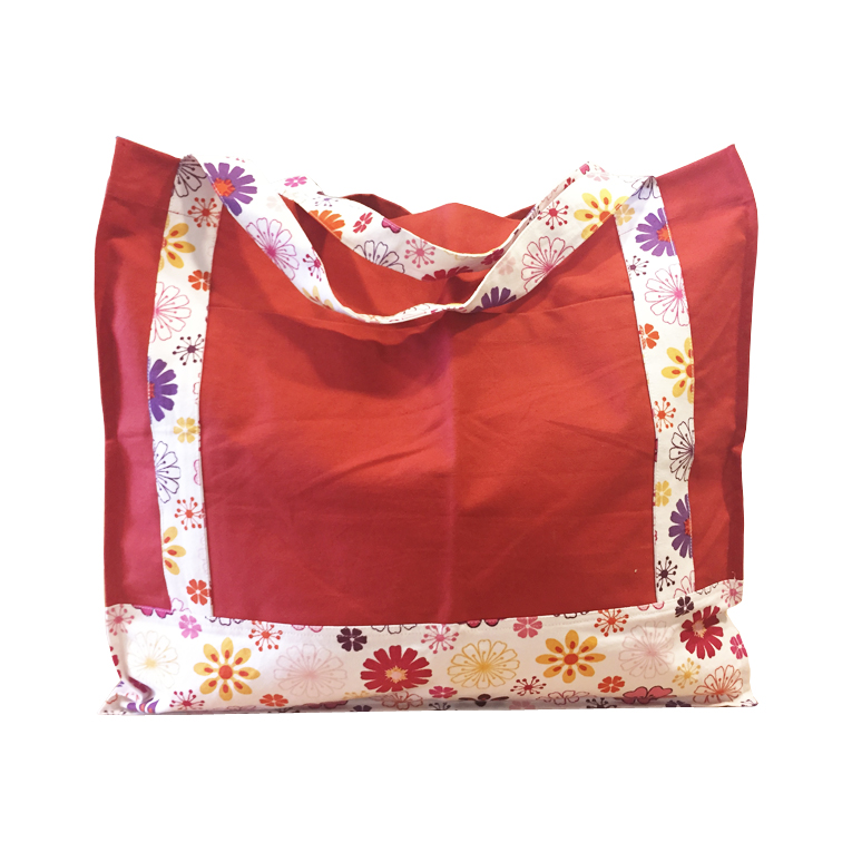 Bolsa rojo con motivos florales