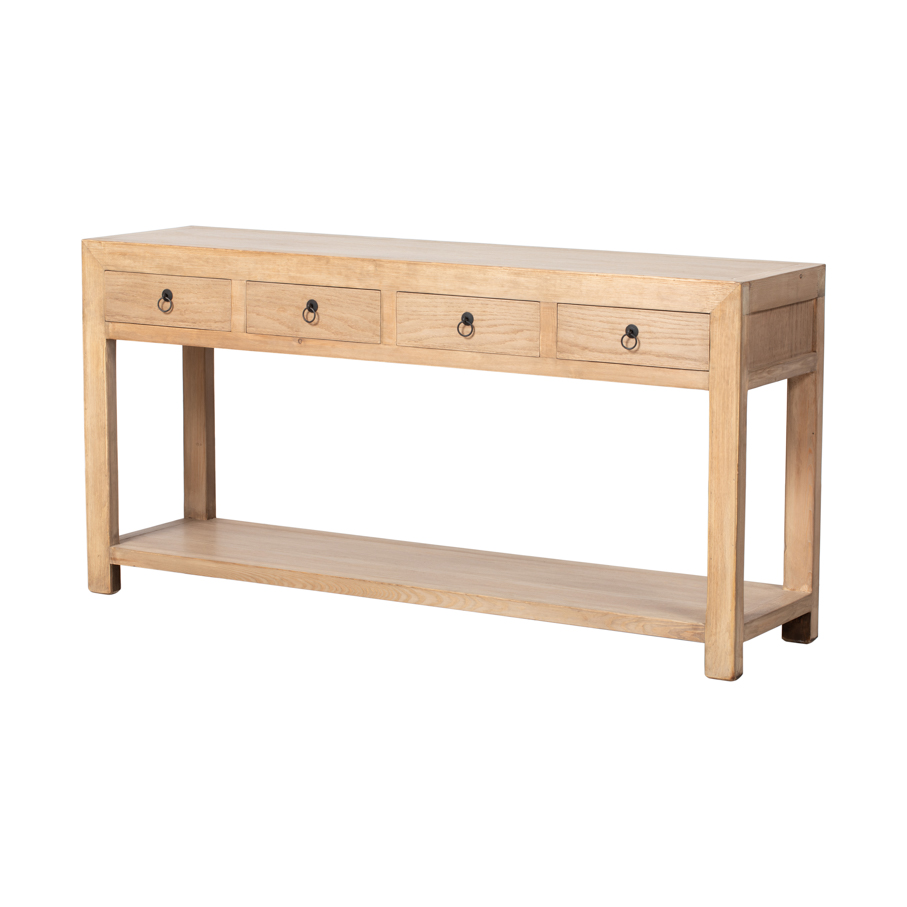 Consola natural 4 cajones