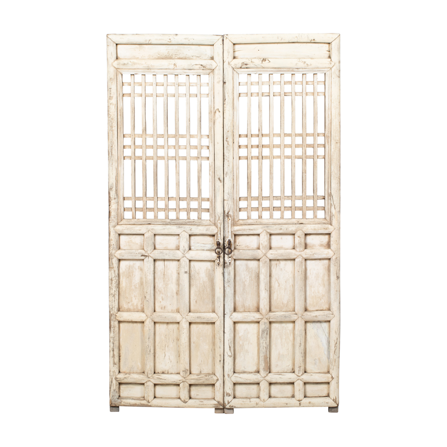 Puerta antigua blanca 2 hojas