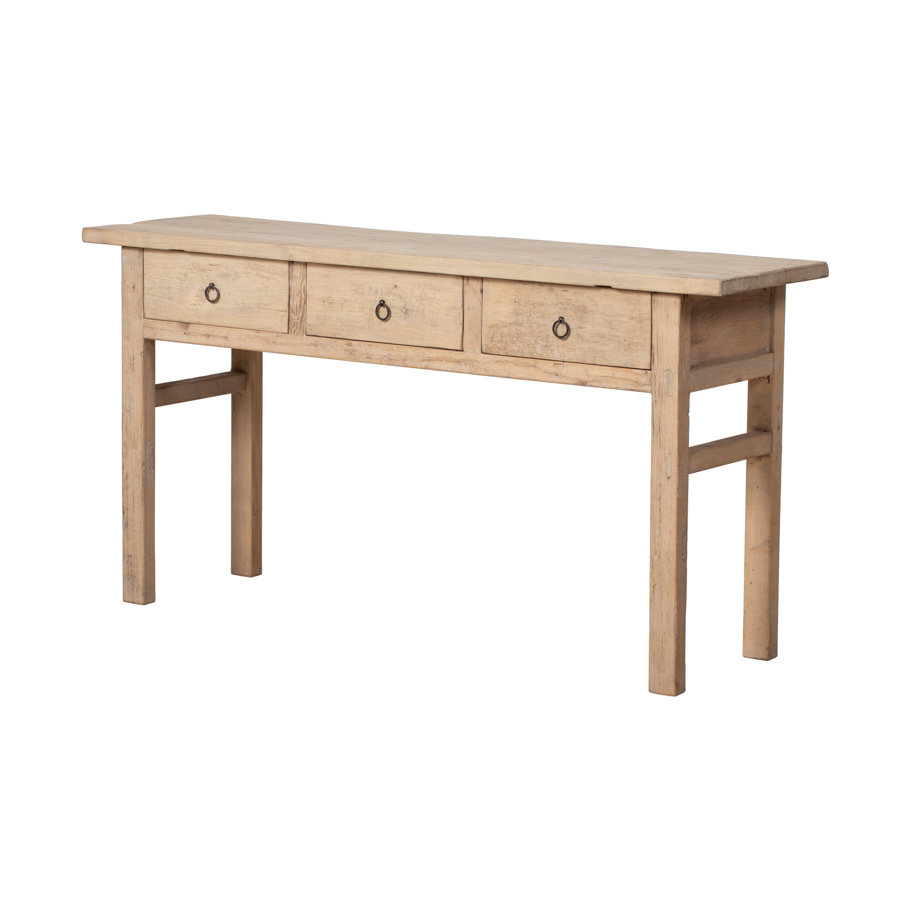 Consola natural 3 cajones