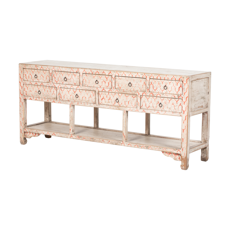 Consola multicolor 9 cajones