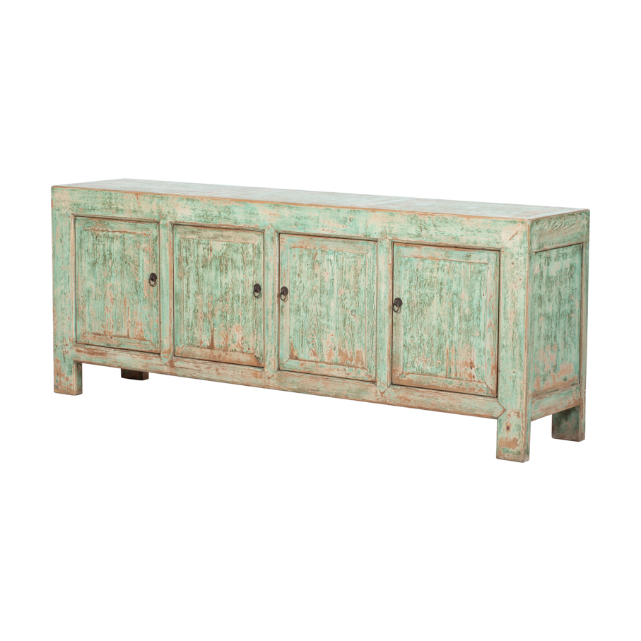 Cómoda verde 4 puertas