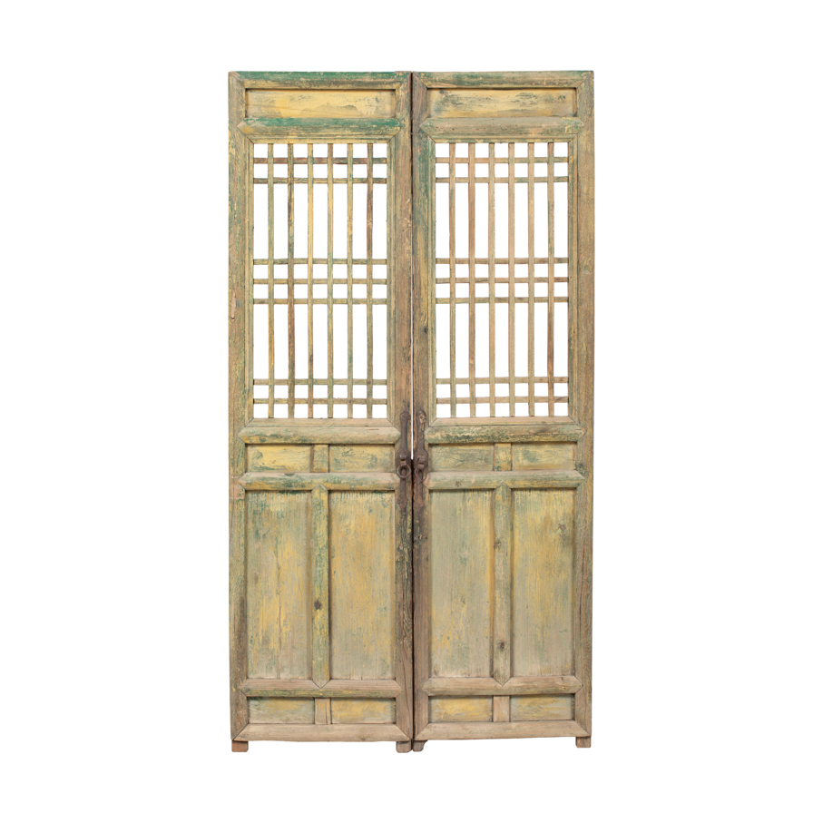 Puerta antigua verde 2 hojas