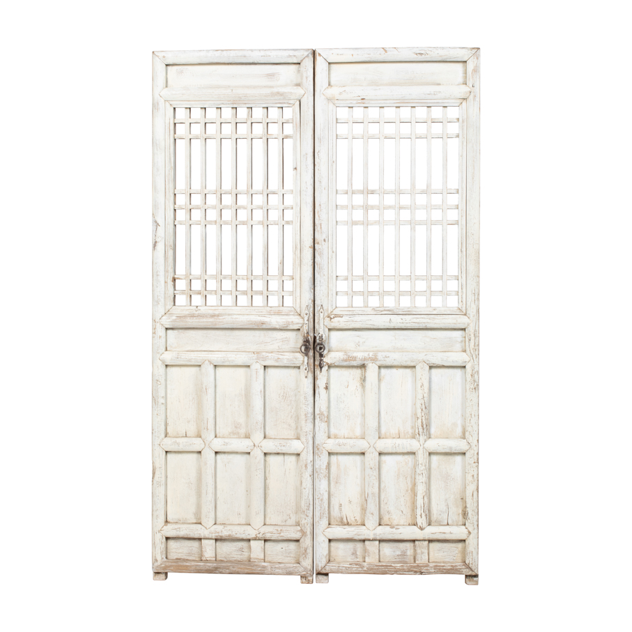 Puerta antigua blanca 2 hojas