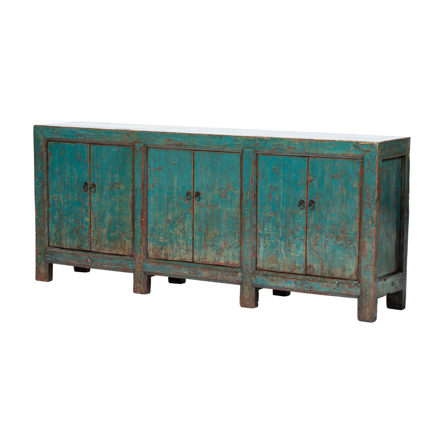 Cómoda azul 6 puertas