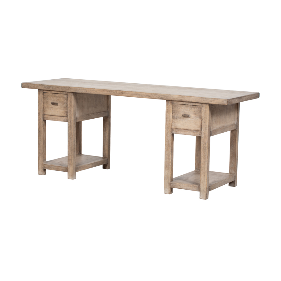 Mesa escritorio natural 2 cajones