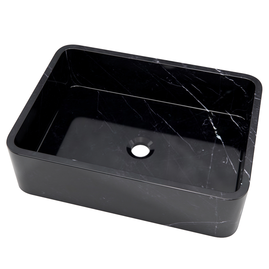 Lavabo rectangular negro