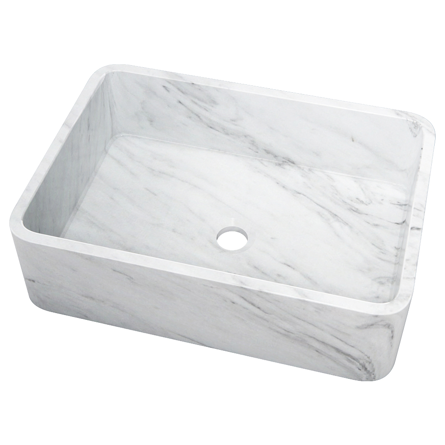 Lavabo rectangular blanco