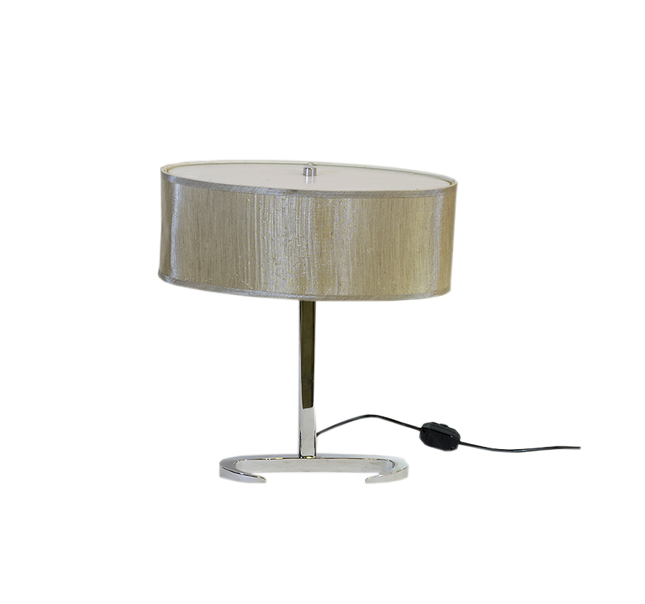 Lámpara de mesa con pantalla en seda